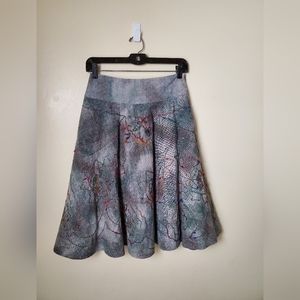 Fabulous brand Blueish/Gray (multi color embroidery) VINTAGE Skirt Size Small